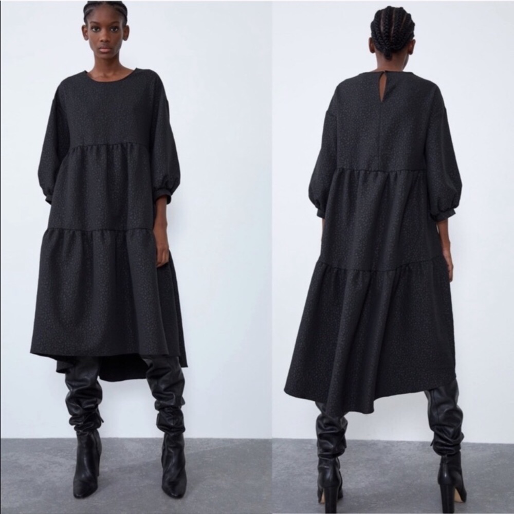 NWT Zara Voluminous Poplin Dress